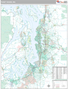 Puget Sound Metro Area Digital Map Premium Style